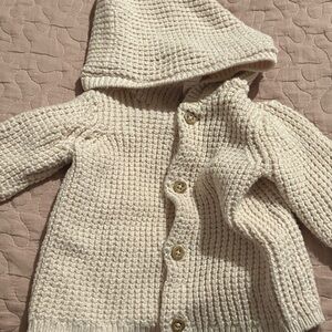 Carter's Cream Knit Hooded Cardigan
